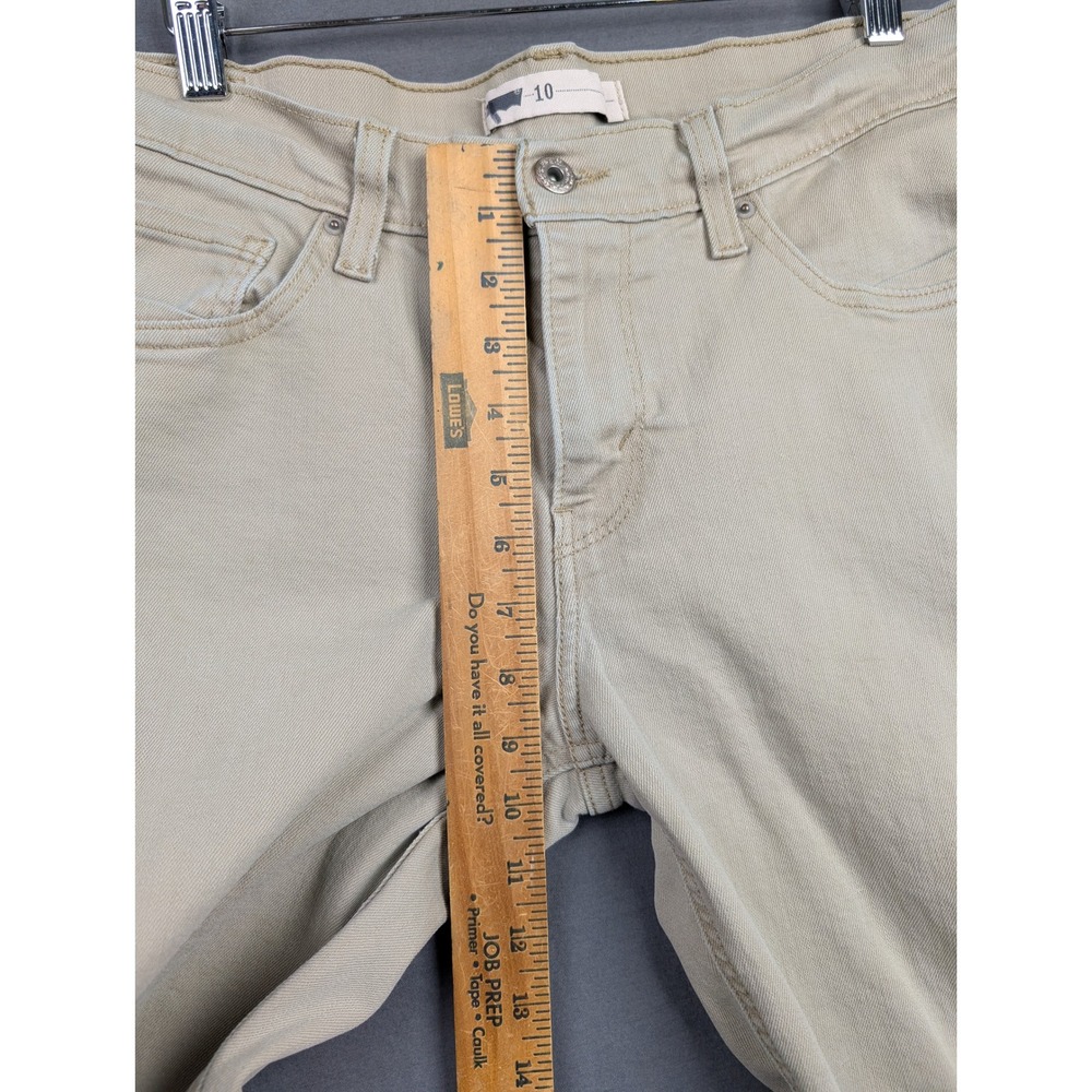 Levis Khaki Tan Capri Jeans Womens Size 10 W30 Stretch Denim - Picture 4 of 8
